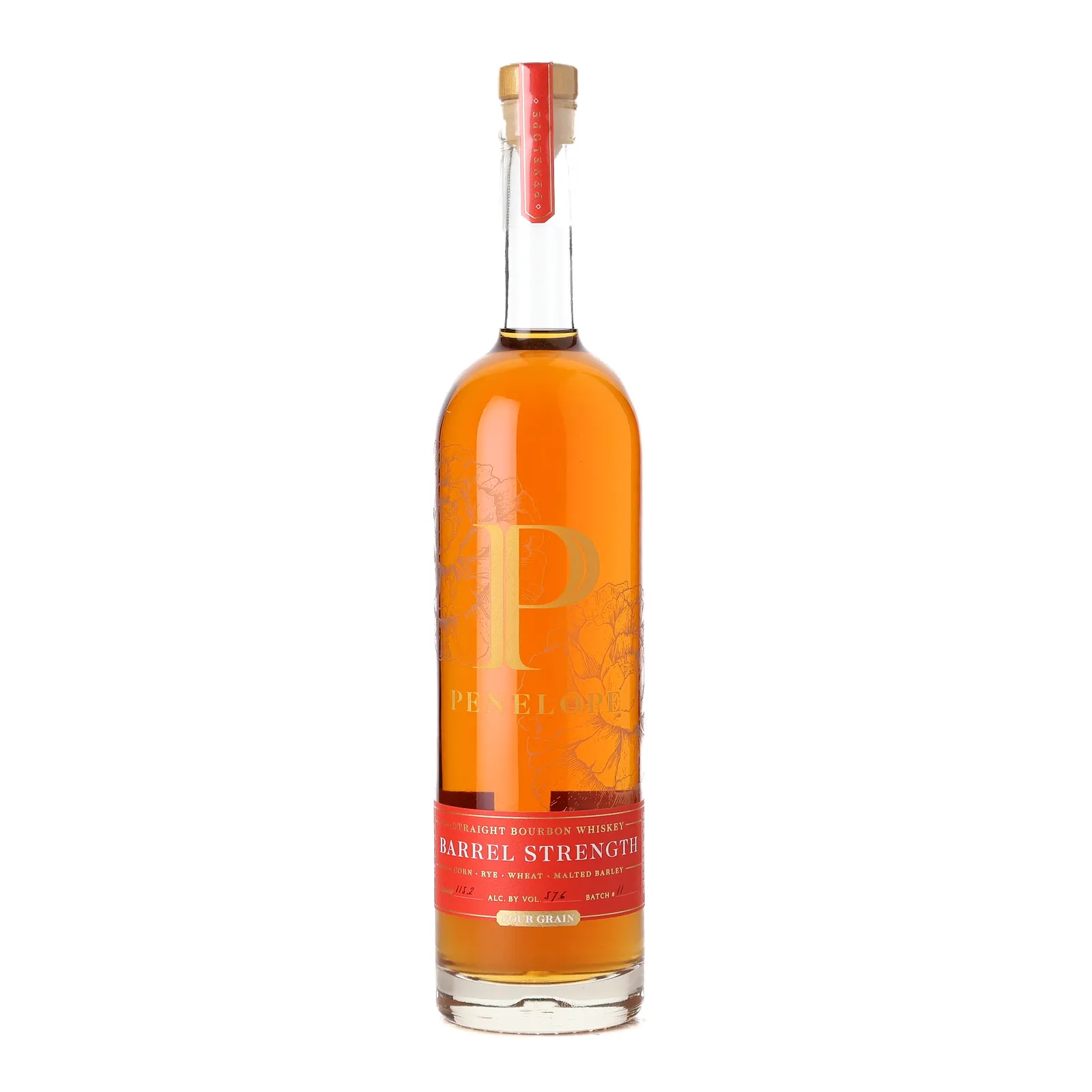 Penelope 'Four Grain' Barrel Strength Bourbon 4 Year Old, New American Oak Cask, 2022, 57.6% whisky bottle
