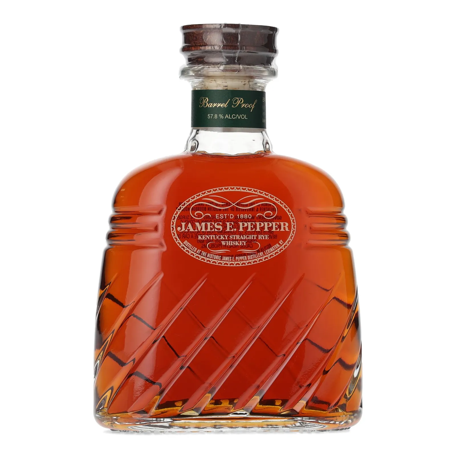 James E. Pepper Barrel Proof Kentucky Straight Rye Whiskey 6 Year Old, Batch No. B1226, 57.8% whisky bottle