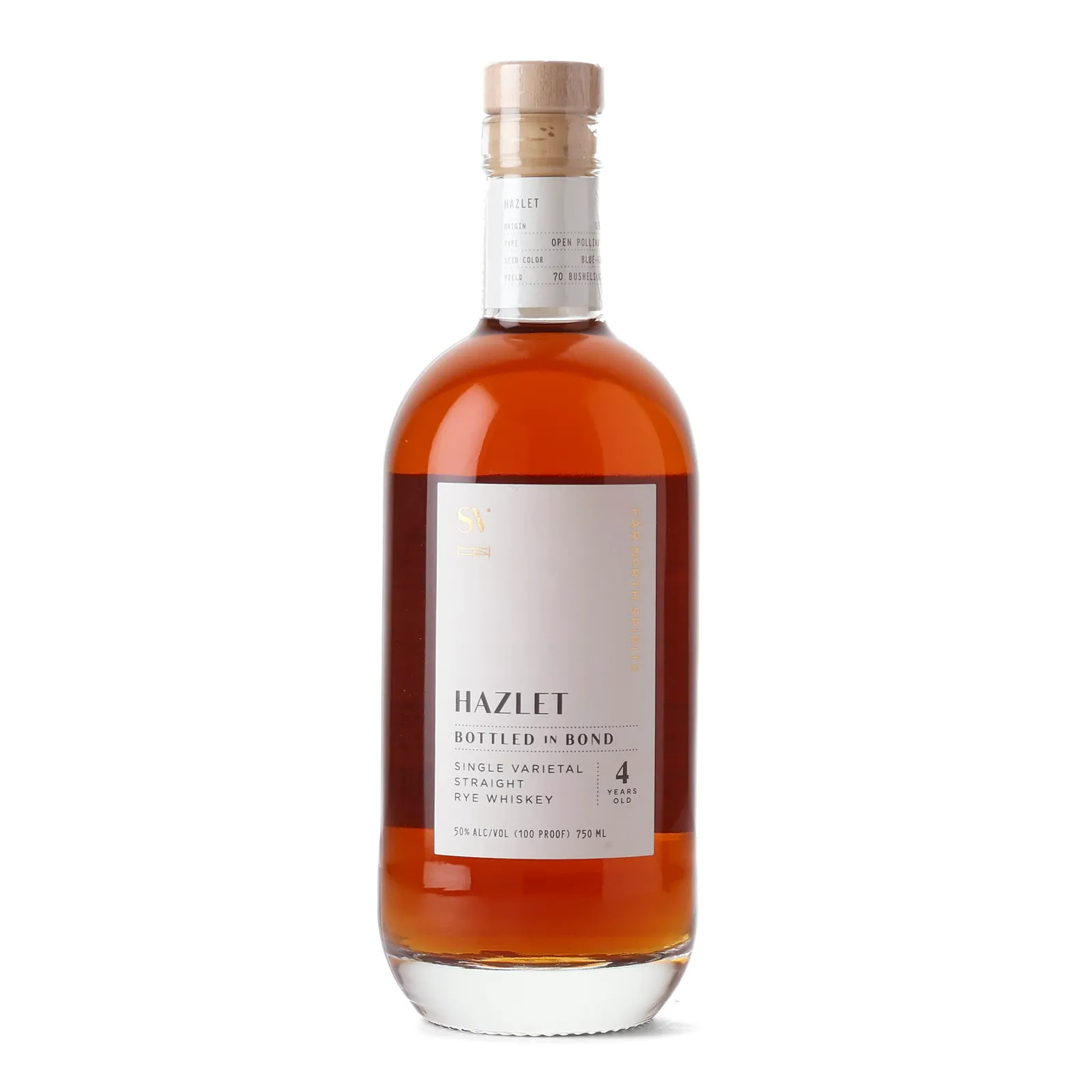 Far North Spirits Hazlet Bottled in Bond Straight Rye Whiskey 4 Year Old, 2024, 50% whisky bottle