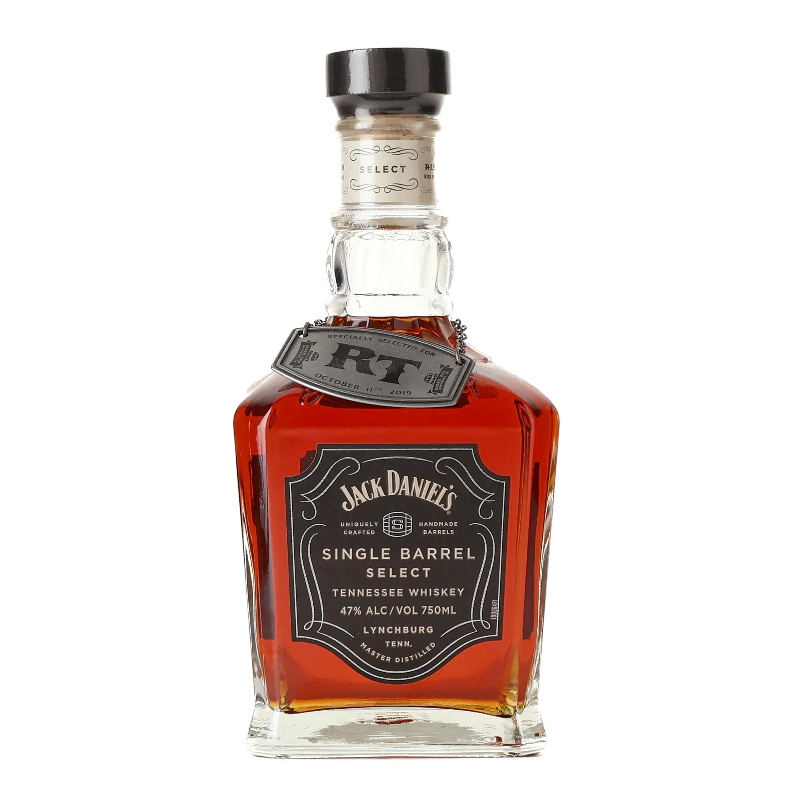 Jack Daniel's Single Barrel Select 'RT' Private Barrel Selection, Cask #19-04406, 2019, 47% whisky bottle