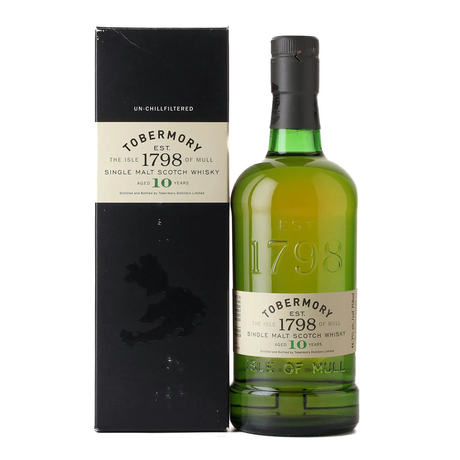 Tobermory 10 Year Old, Bourbon Cask, 46.3%, 75cl whisky bottle