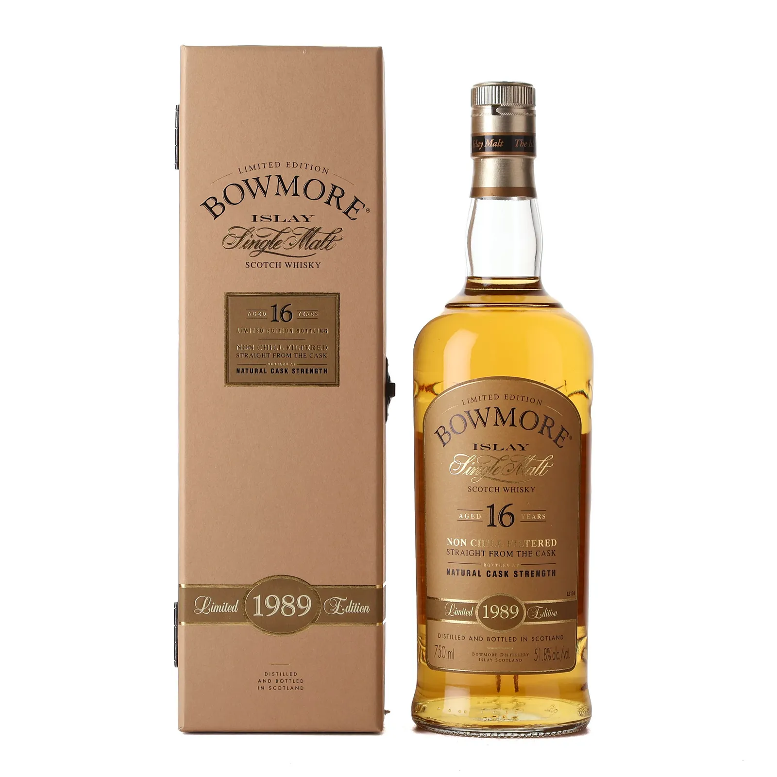 Bowmore Limited Edition 16 Year Old, Bourbon Cask, 2005, 51.8% whisky bottle