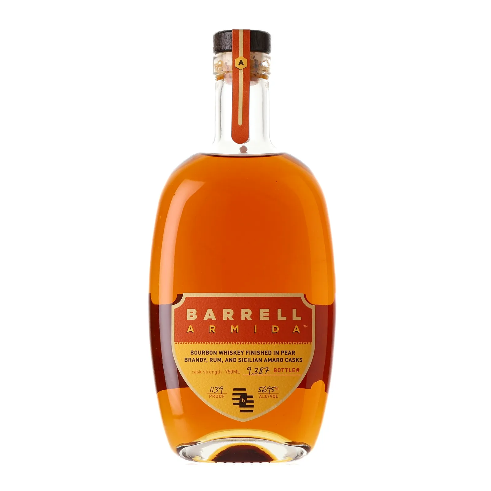 Barrell Craft Spirits Armida Cask Strength, Pear Brandy, Jamaican Rum, & Sicilian Amaro Cask, 2020, 56.95% whisky bottle