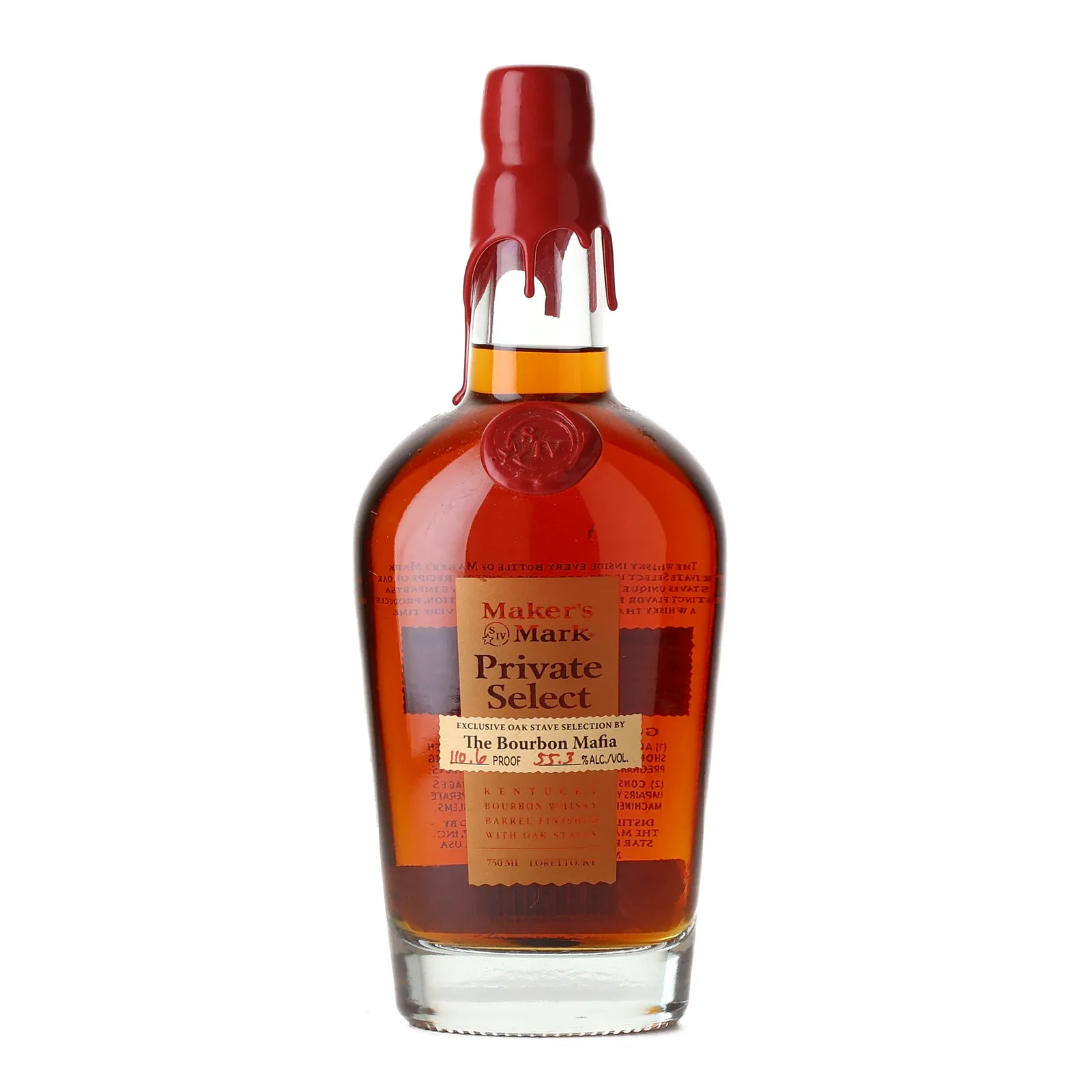 Maker's Mark Private Select, New Charred Oak Cask, Batch No. The Bourbon Mafia, 55.3% whisky bottle