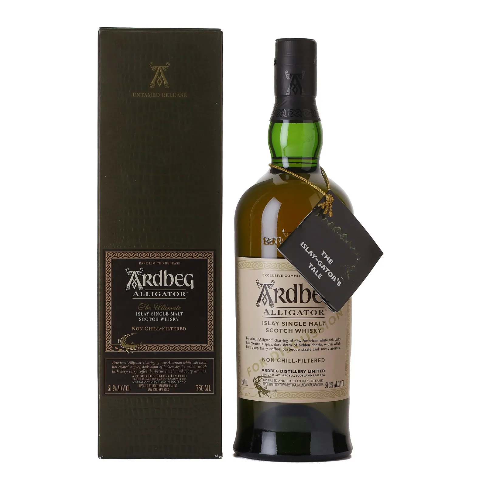 Ardbeg Alligator Committee Release, New American White Oak Cask, 51.2% whisky bottle