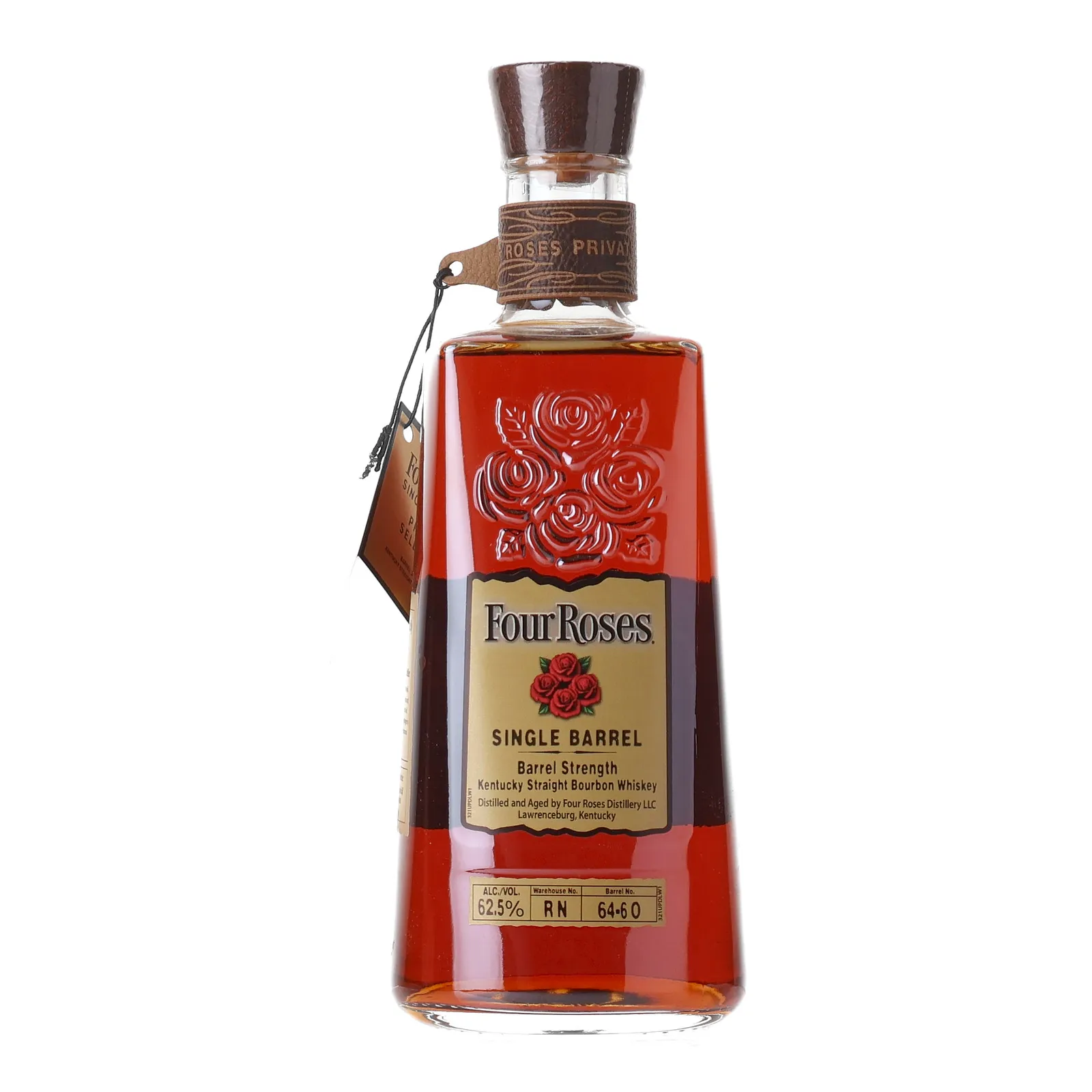 Four Roses Barrel Strength OESV Private Barrel Selection 9 Year Old, New Charred Oak Cask, Cask #64-6O, Batch No. RN 64-6O, 2024, 60.7% whisky bottle