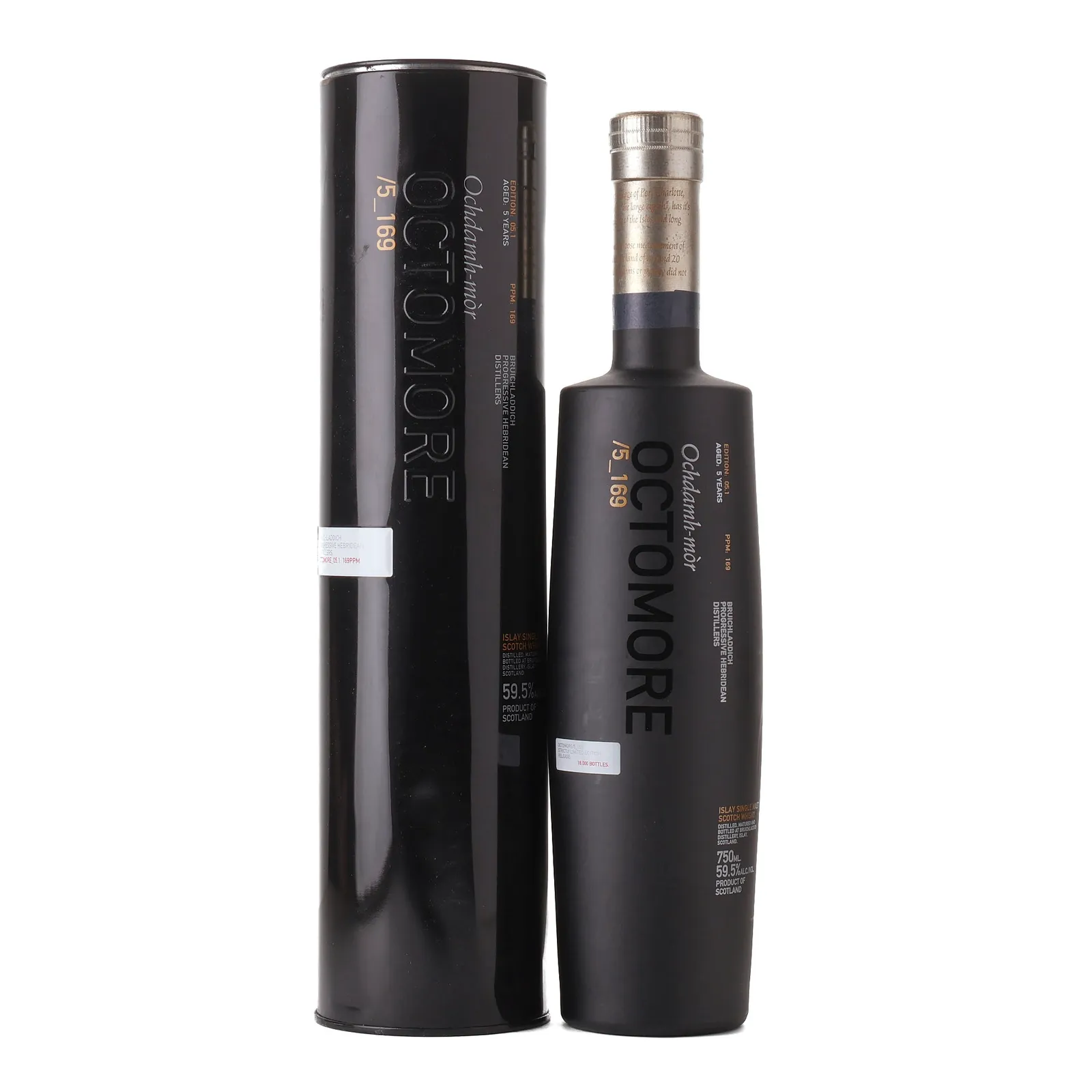 Octomore 5 Year Old, American Oak Cask, Edition 05.1, 2012, 59.5% whisky bottle