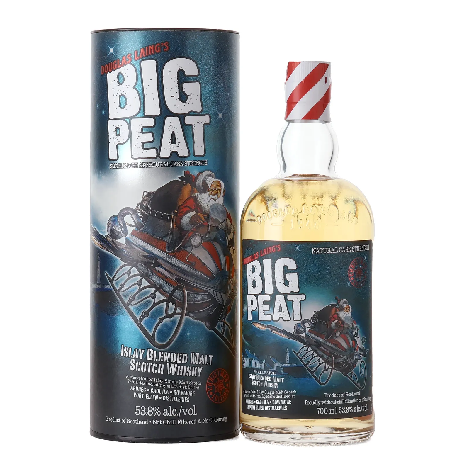 Big Peat Christmas Edition Islay Blended Malt, Bourbon Cask, Batch Small Batch, Douglas Laing, 53.8% whisky bottle