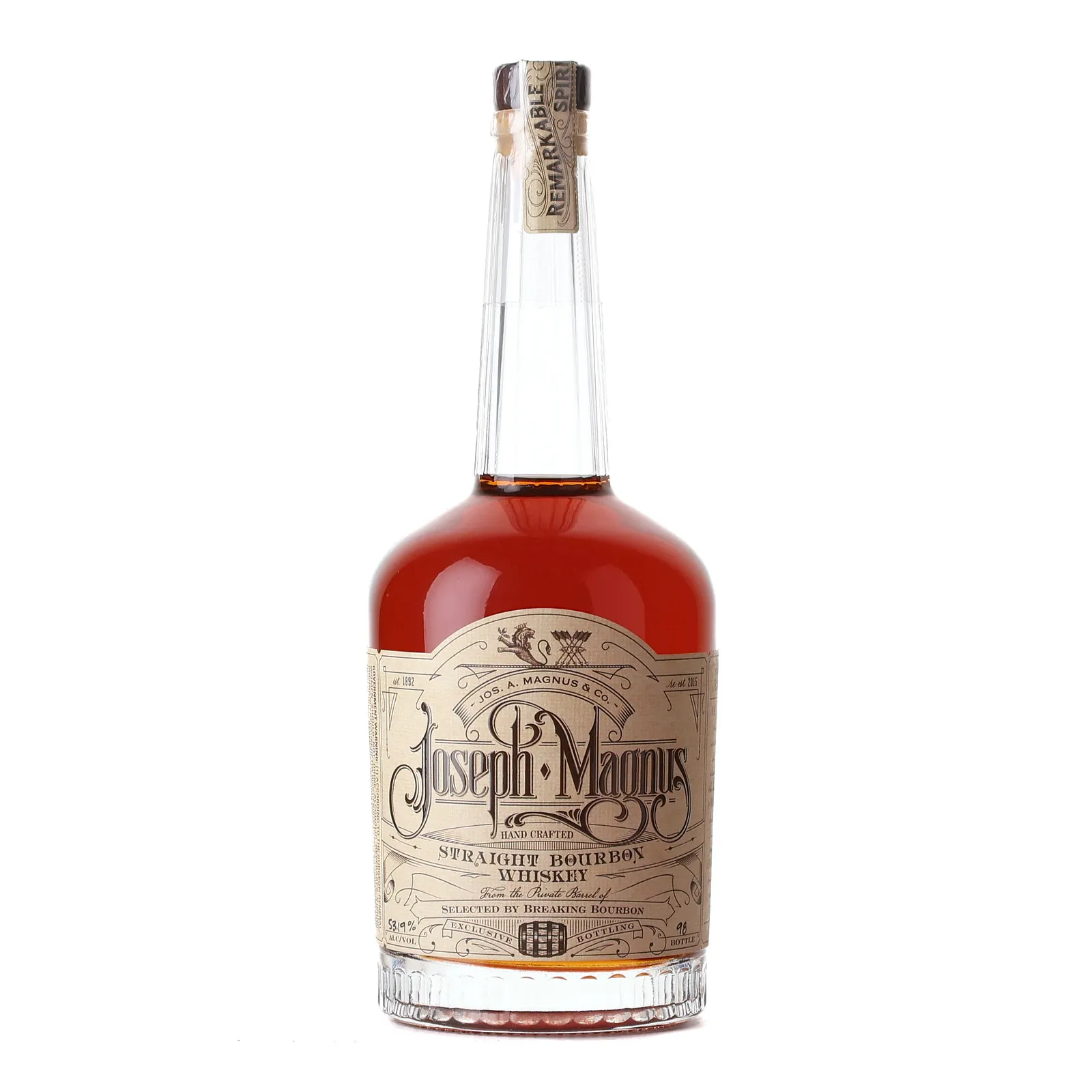 Joseph A. Magnus Bourbon 'Breaking Bourbon' Private Barrel Selection, 53.2% whisky bottle
