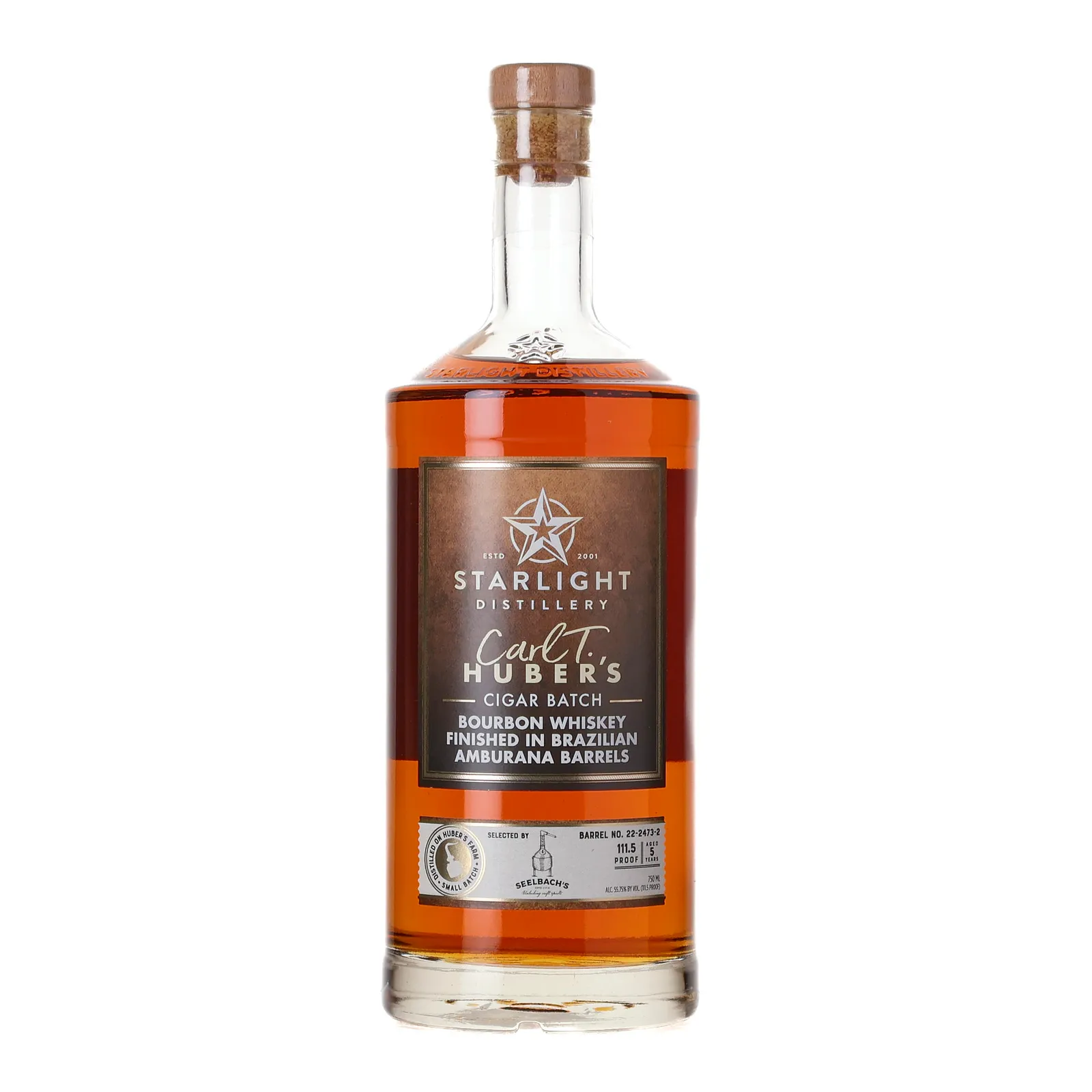 Starlight Carl T. Huber's Cigar Batch No. 5 Year Old, Amburana Cask, Cask #22-2473-2, 55.75% whisky bottle