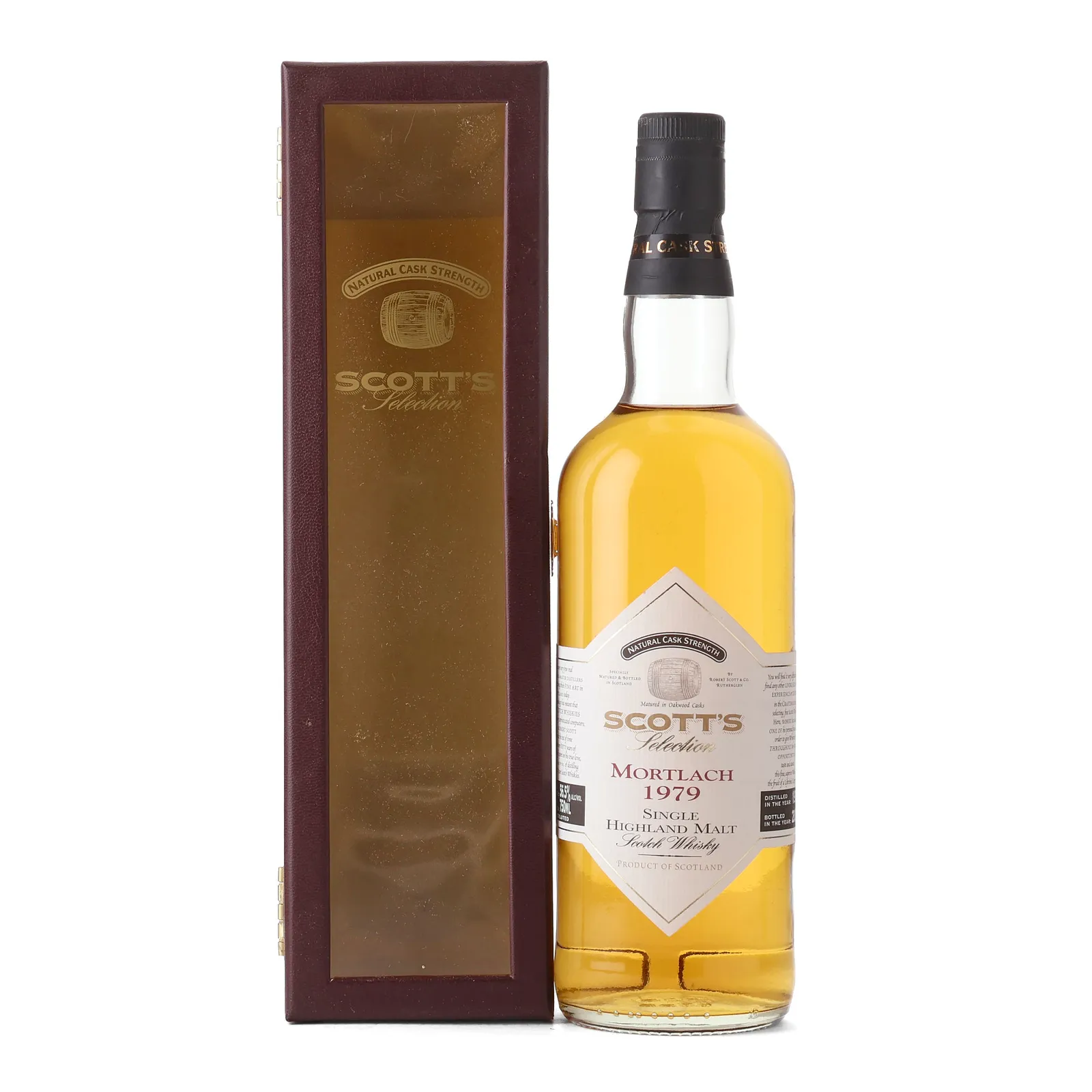 Mortlach 22 Year Old, Oakwood Cask, 1979, Scott's Selection, 56.5% whisky bottle