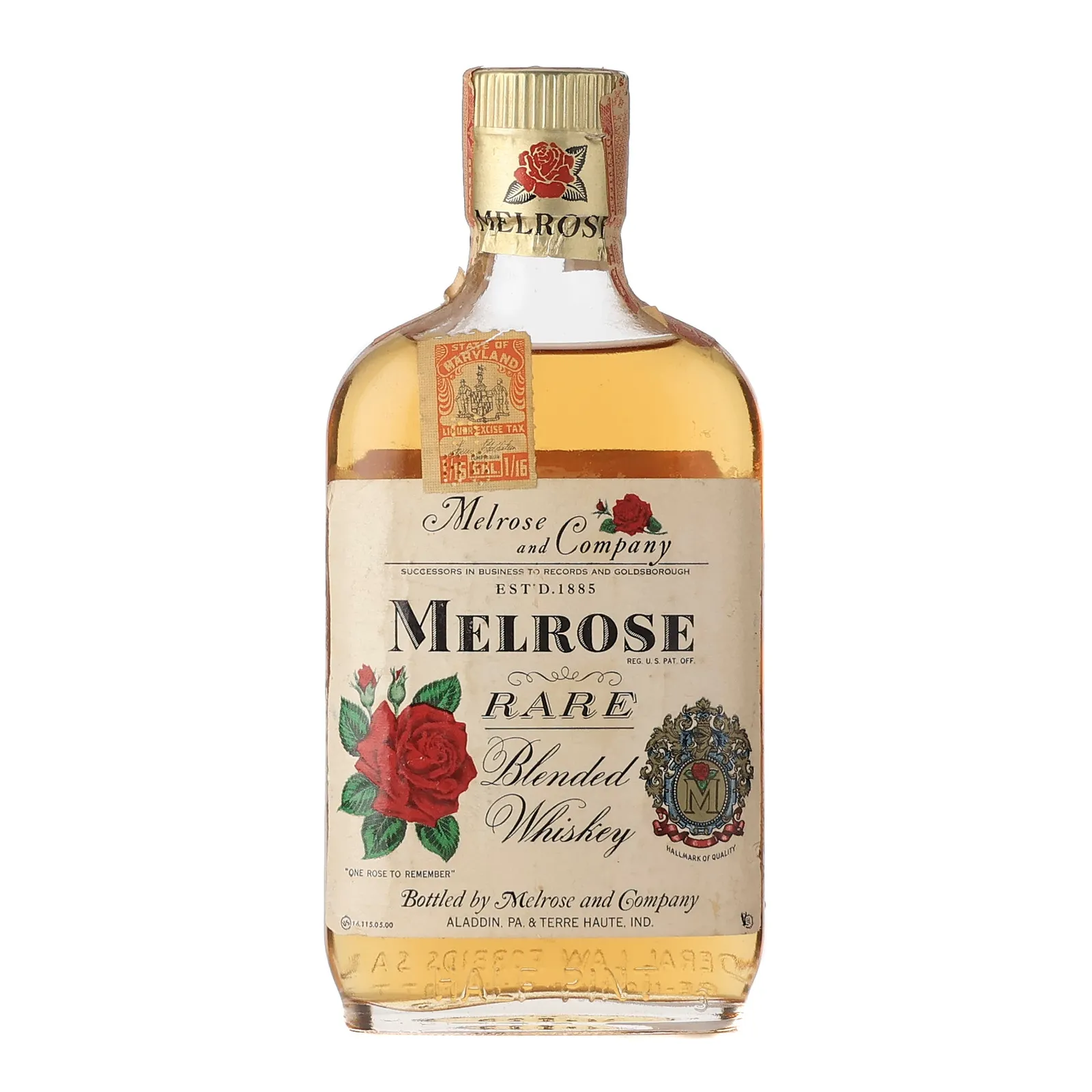 Melrose Rare Blended Whiskey, 43% whisky bottle