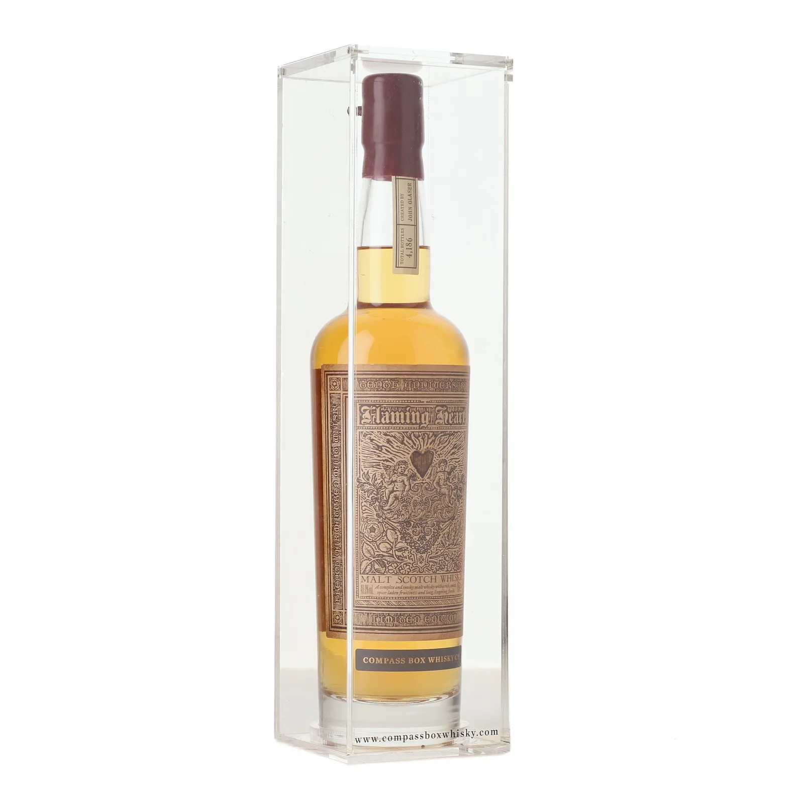 Compass Box Flaming Heart - 10th Anniversary, American & French Oak Cask, Batch 3rd Edition, 2010, 48.9% whisky bottle