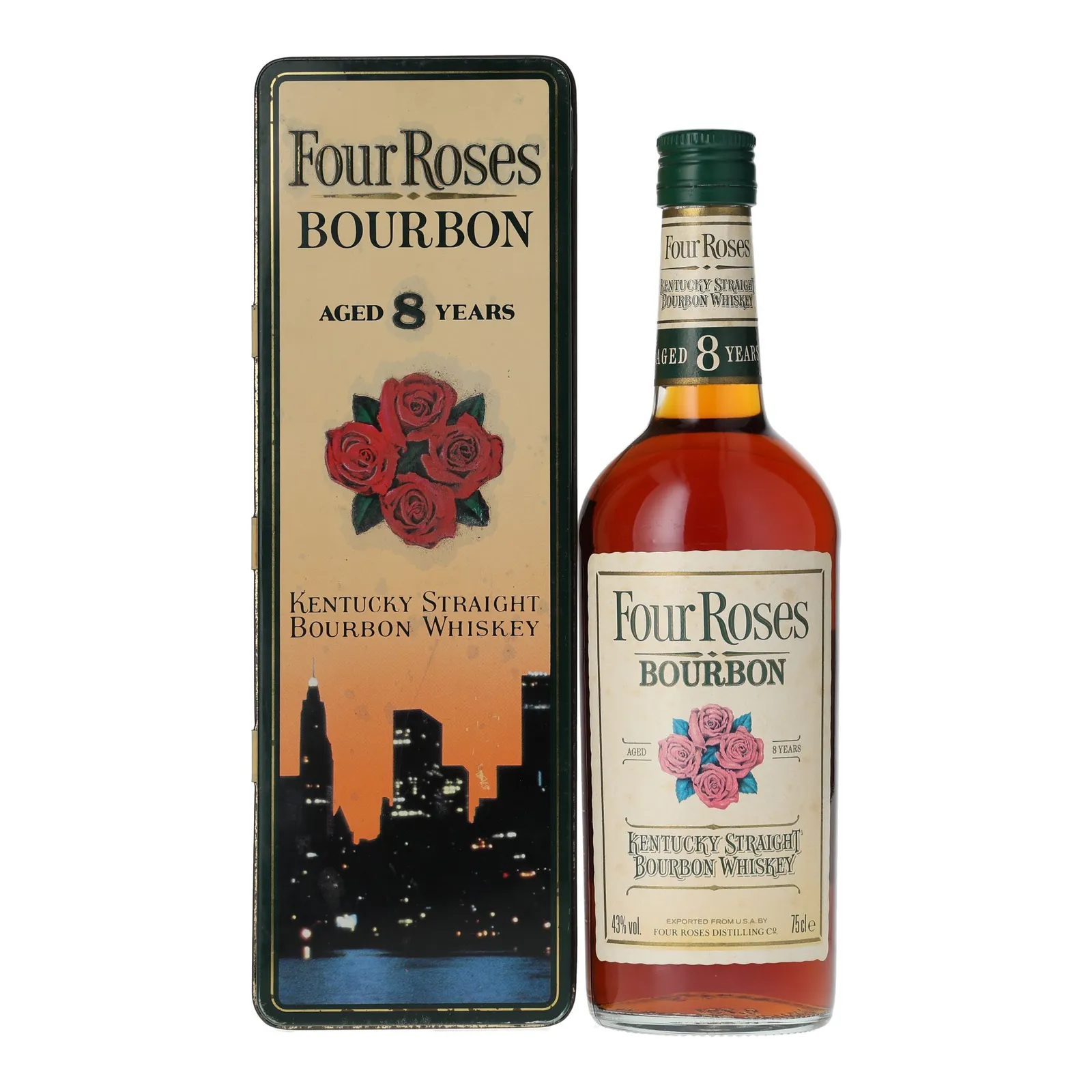 Four Roses Bourbon 8 Year Old, New Charred American Oak Cask, 43% whisky bottle