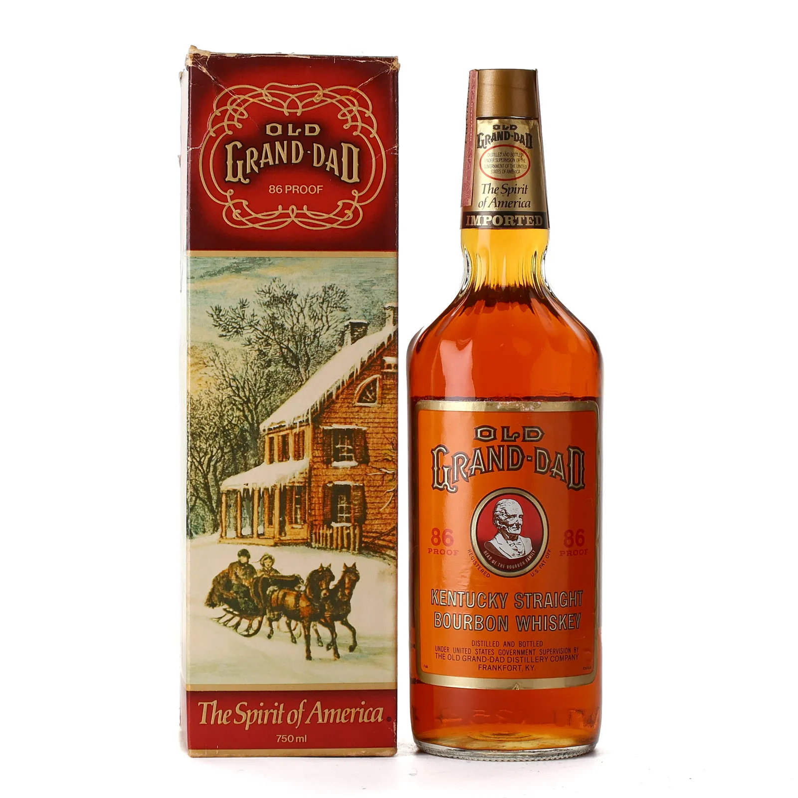 Old Grand-Dad Bourbon, Bourbon Cask, 1985, 43% whisky bottle
