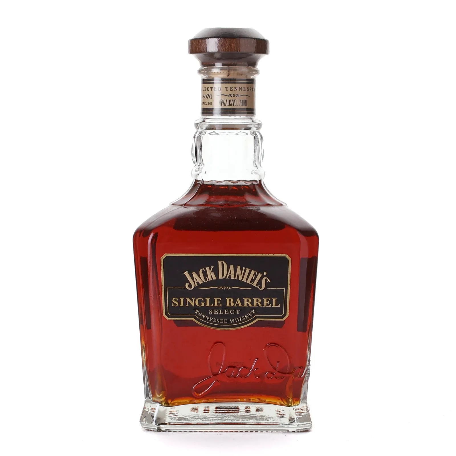 Jack Daniel's Single Barrel Select Ducks Unlimited 2013 Gift Set, New Charred Oak Cask, Cask #14-3070, 2013, 47% whisky bottle