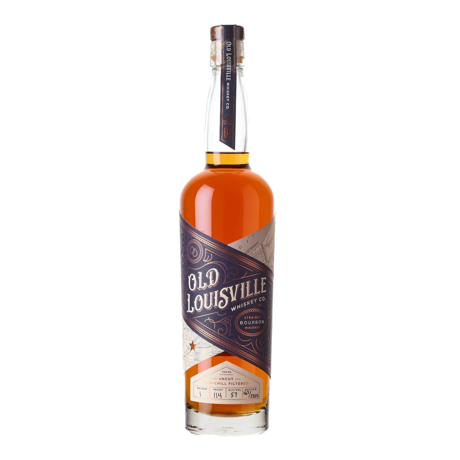 Old Louisville Straight Bourbon, Batch No. 1, Old Louisville Whiskey Co., 57% whisky bottle