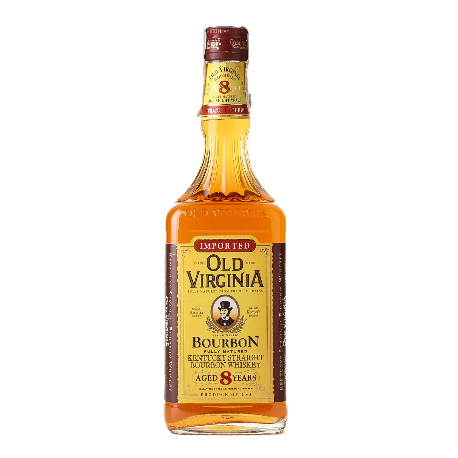 Old Virginia 8 Year Old, New American Oak Cask, 40%, 70cl whisky bottle