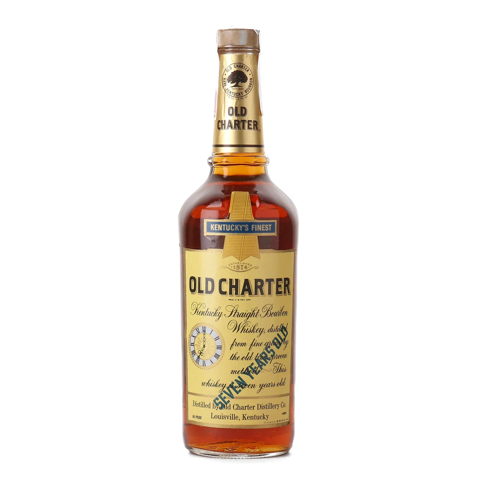 Old Charter 7 Year Old, 43%, 75cl whisky bottle