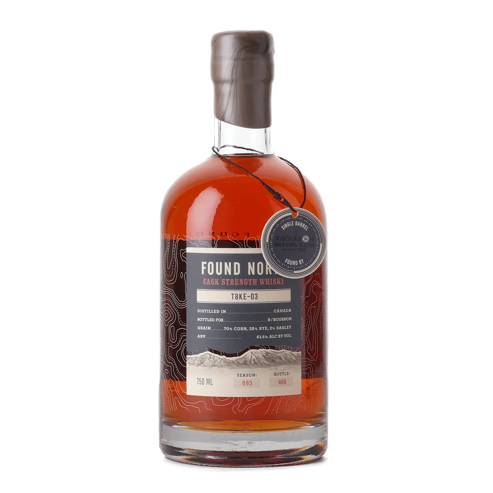 Found North 'T8KE-03' Private Barrel Selection, New Oak & Red Wine Cask, Season No. 003, 61.6% whisky bottle