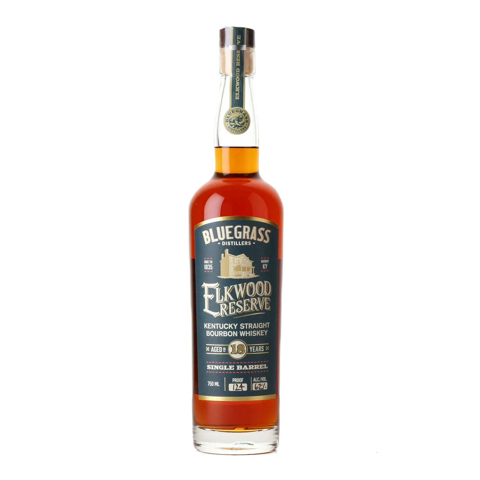 Bluegrass Distillers Elkwood Reserve 18 Year Old, Cask #221, 2025, 62% whisky bottle