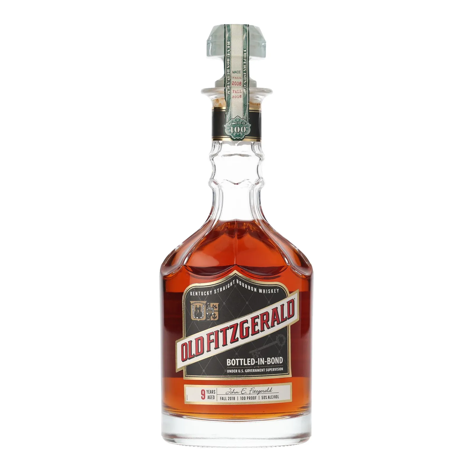 Old Fitzgerald Bottled-in-Bond 9 Year Old, Fall 2018, 2018, 50% whisky bottle