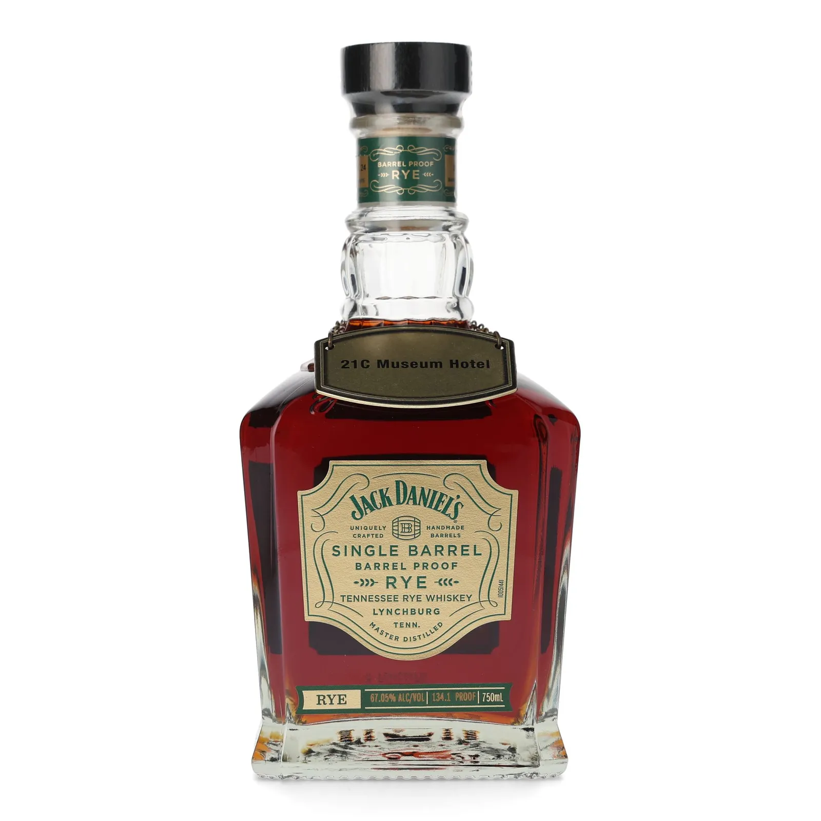 Jack Daniel's Single Barrel Barrel Proof Rye '21C Museum Hotel' Private Barrel Selection, 2024, 67.05% whisky bottle