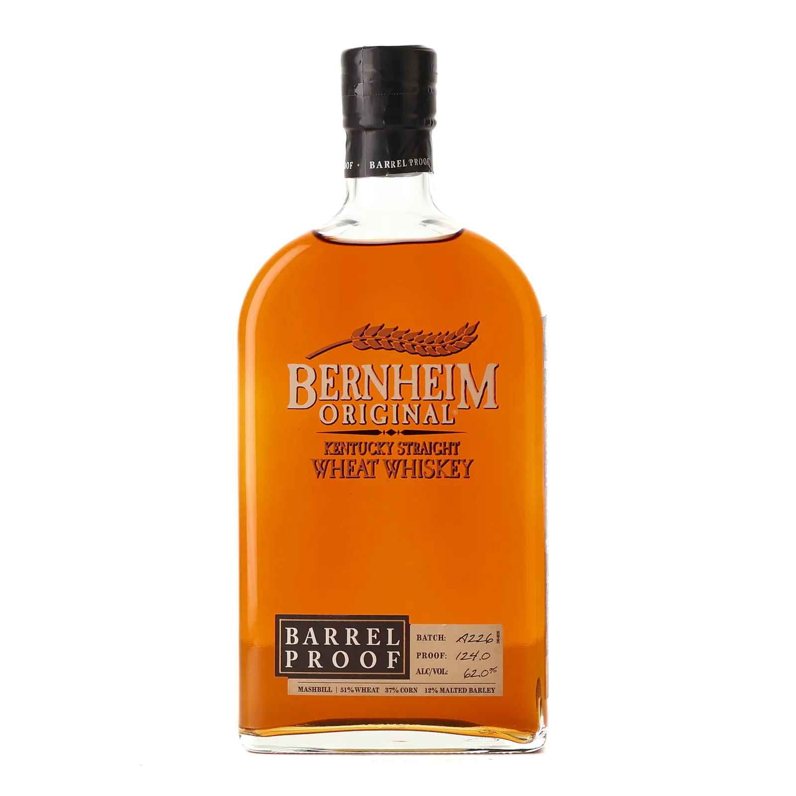 Bernheim Original Barrel Proof, Batch No. A226, 2026, 62% whisky bottle