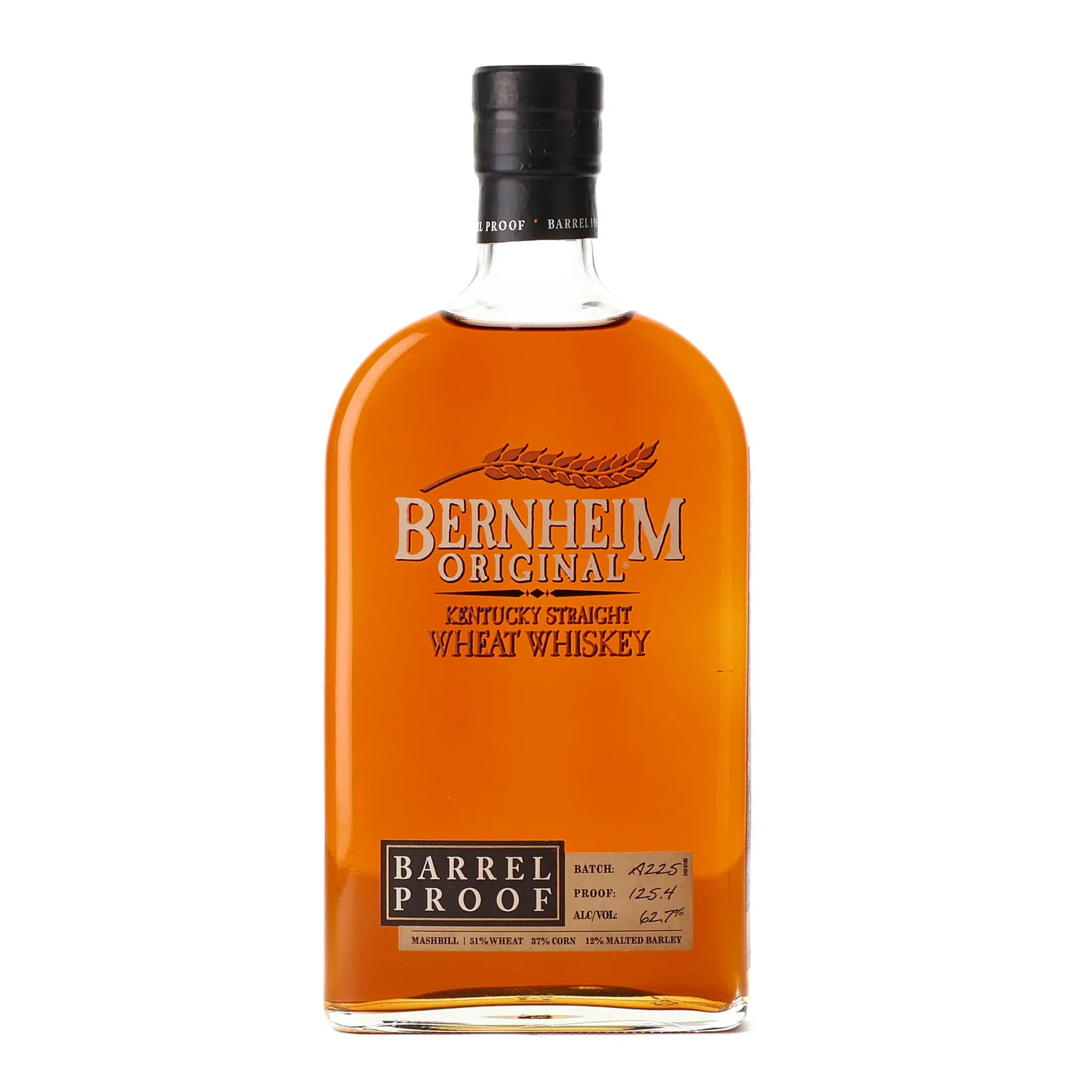 Bernheim Original Barrel Proof, Batch No. A225, 62.7% whisky bottle