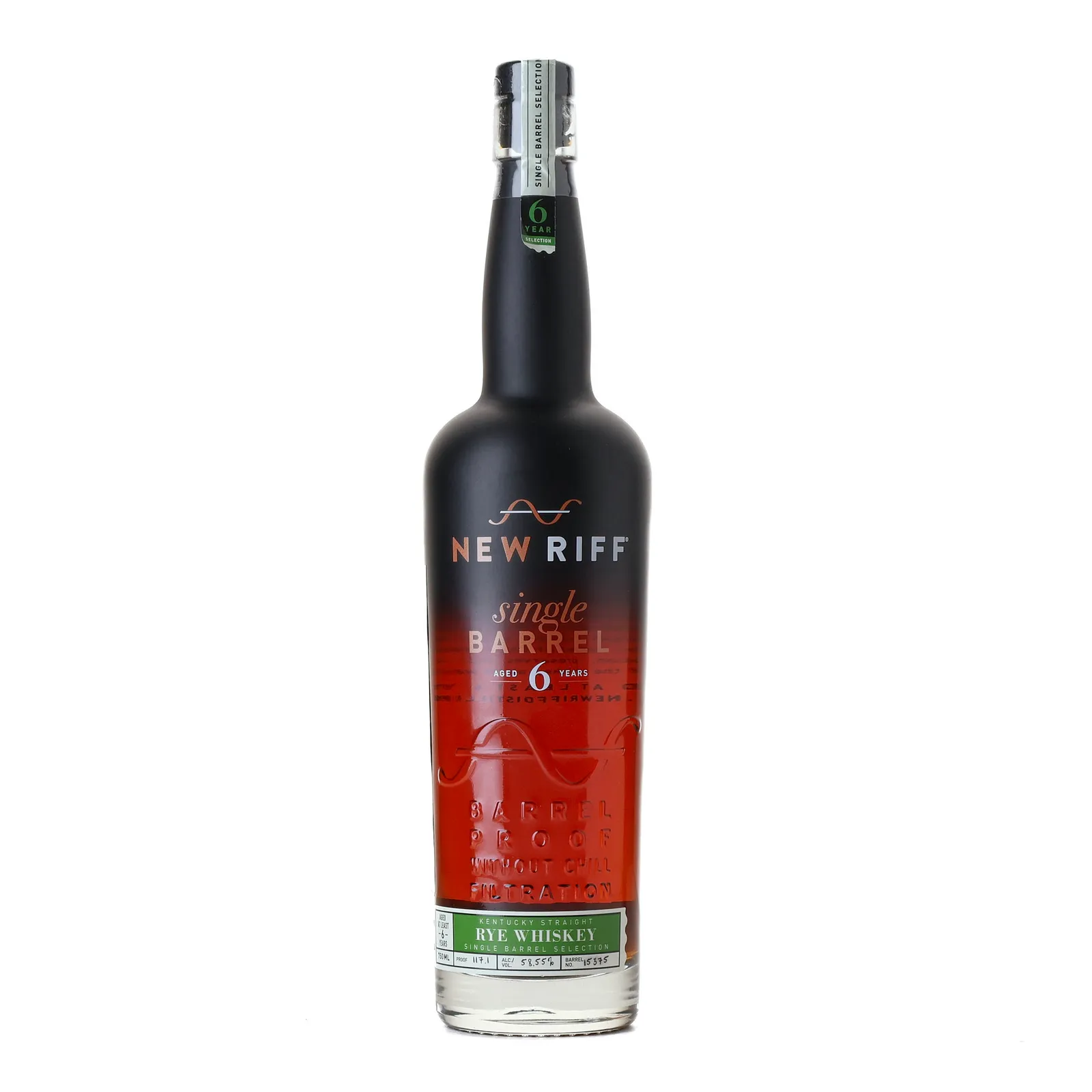 New Riff Single Barrel Rye 6 Year Old, Cask #15375, 58.55% whisky bottle