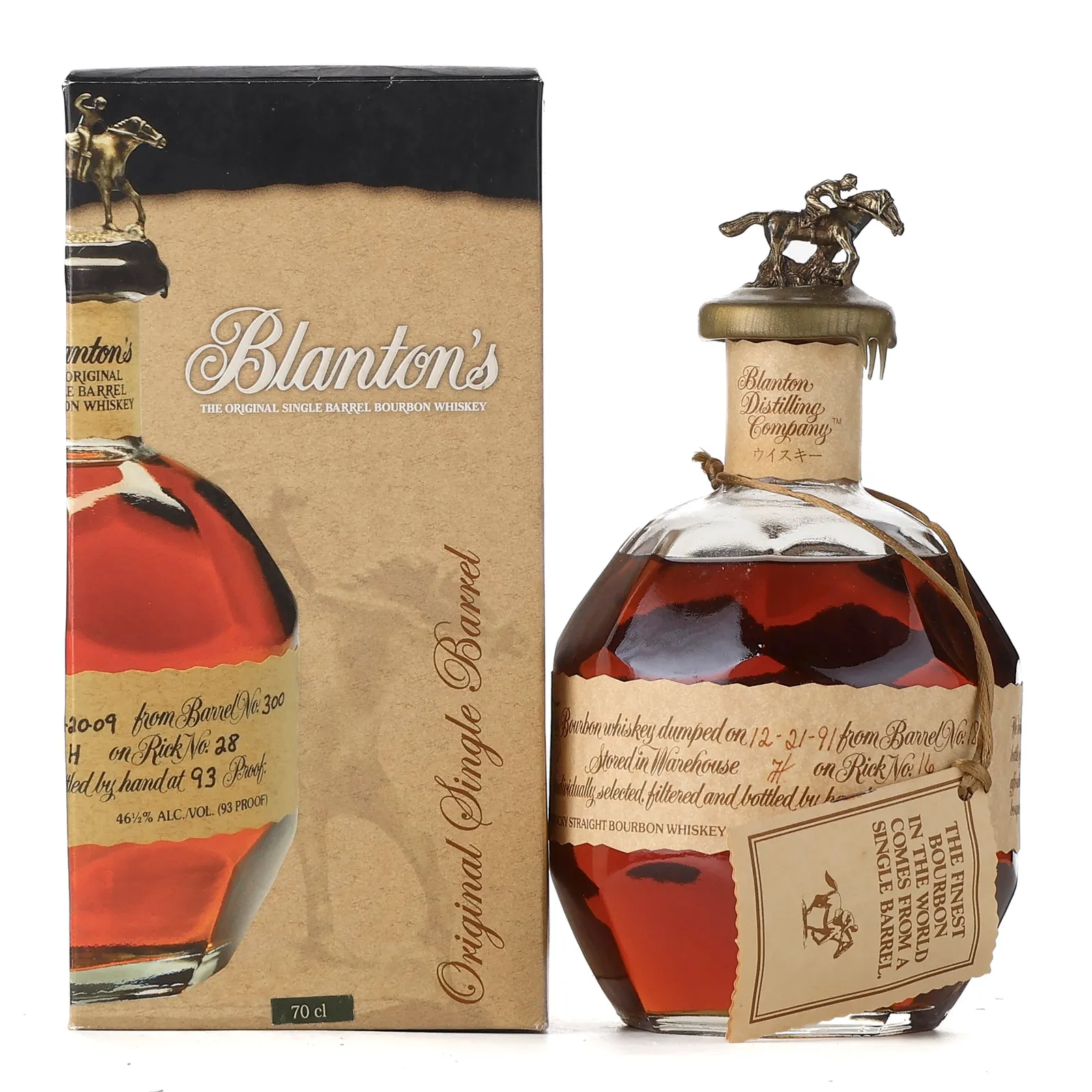 Blanton's Single Barrel Red 8 Year Old, New Charred Oak Cask, Cask #18, 2020, 46.5% whisky bottle