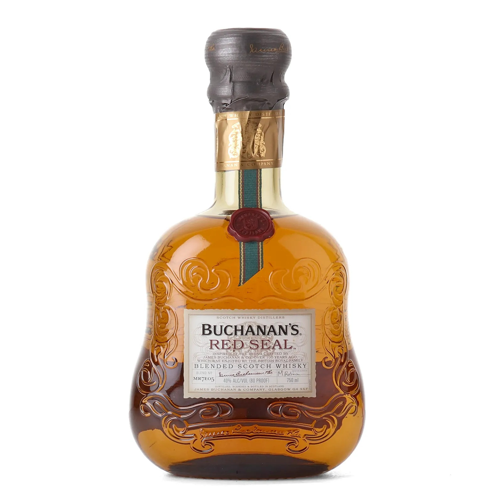 Buchanan's Red Seal, Batch No. MR7E05, 40% whisky bottle