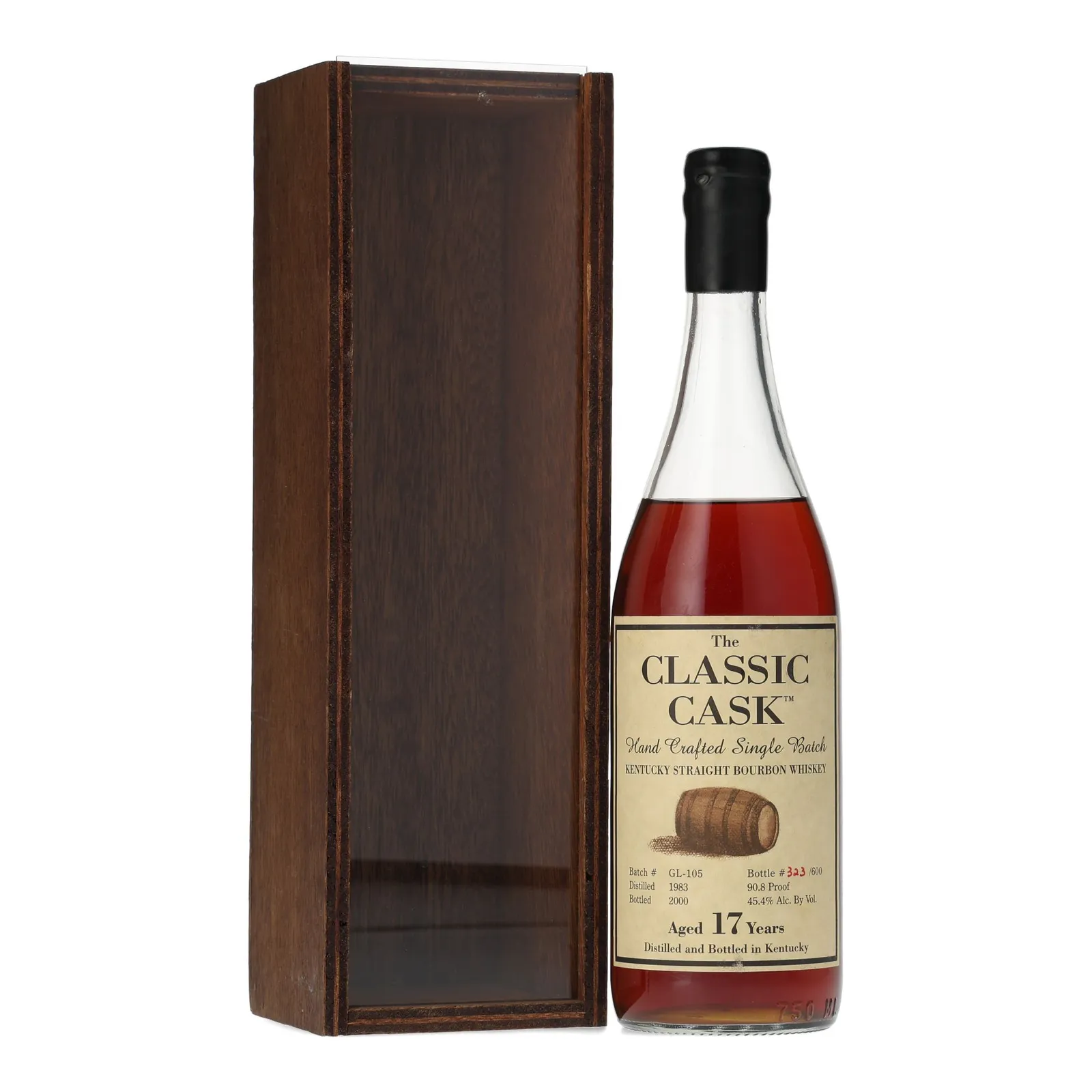 Classic Cask Hand Crafted Single Batch No. 17 Year Old, Batch No. GL-105, 1983, Kentucky Bourbon Distillers, 45.4% whisky bottle
