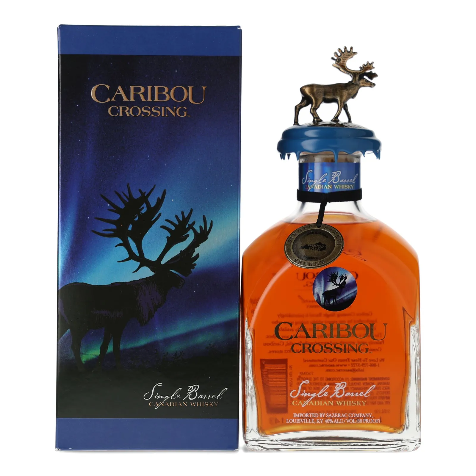 Caribou Crossing Single Barrel Canadian Whisky, Oak Cask, Cask #2, 2023, 40% whisky bottle