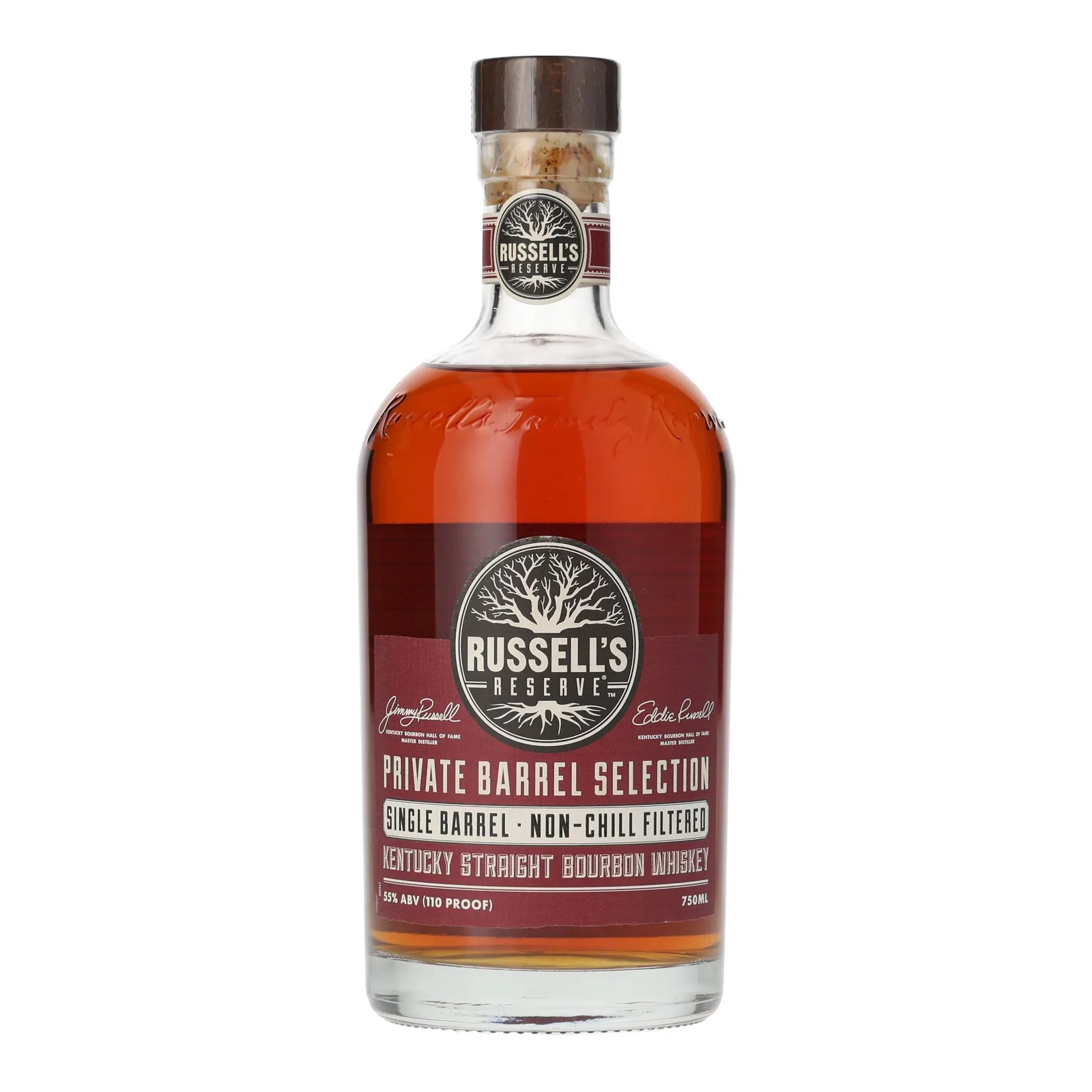 Russell's Reserve Private Barrel Selection Single Barrel 'Adelphia Wine' 9 Year Old, Bourbon Cask, Cask #21-0509, 2021, 55% whisky bottle
