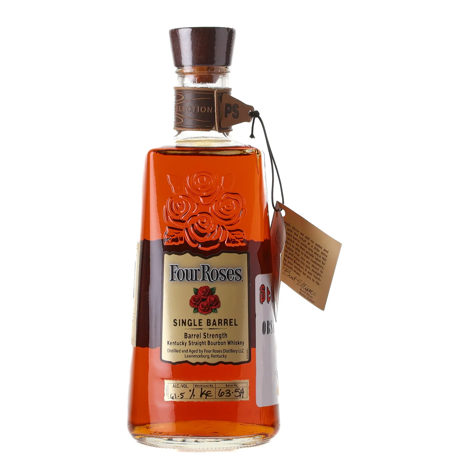Four Roses Single Barrel Private Selection OBSK 8 Year Old, Cask #KE 63-5H, 2019, 61.5% whisky bottle