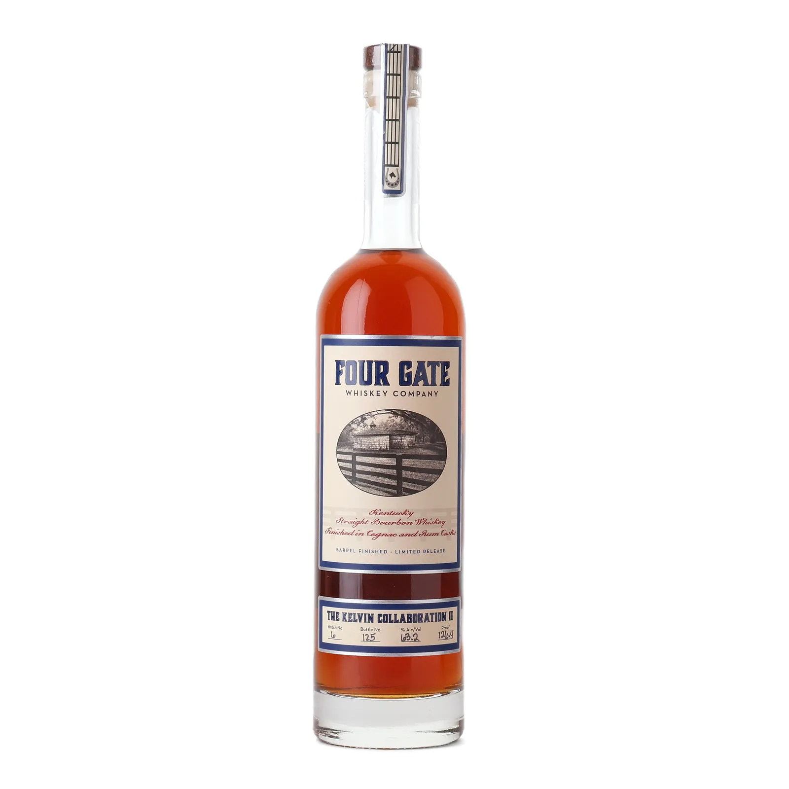 Four Gate The Kelvin Collaboration II 12 Year Old, Cognac & Rum Cask, Batch No. 6, 63.2% whisky bottle