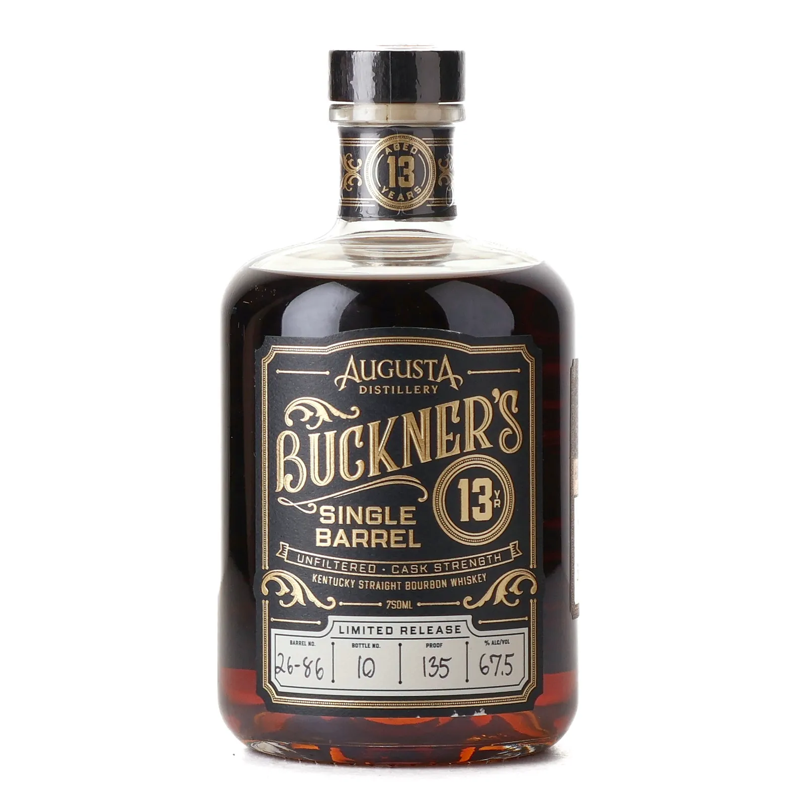 Augusta Distillery Buckner's Single Barrel 'Someone Say Bourbon' 13 Year Old, Bourbon Cask, Cask #26-86, 67.5% whisky bottle