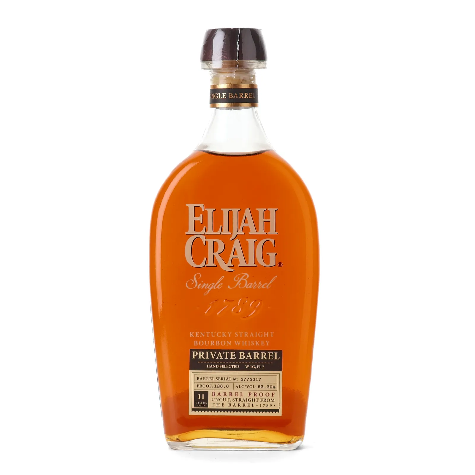 Elijah Craig Private Barrel Single Barrel 11 Year Old, Cask #5775017, 63.3% whisky bottle
