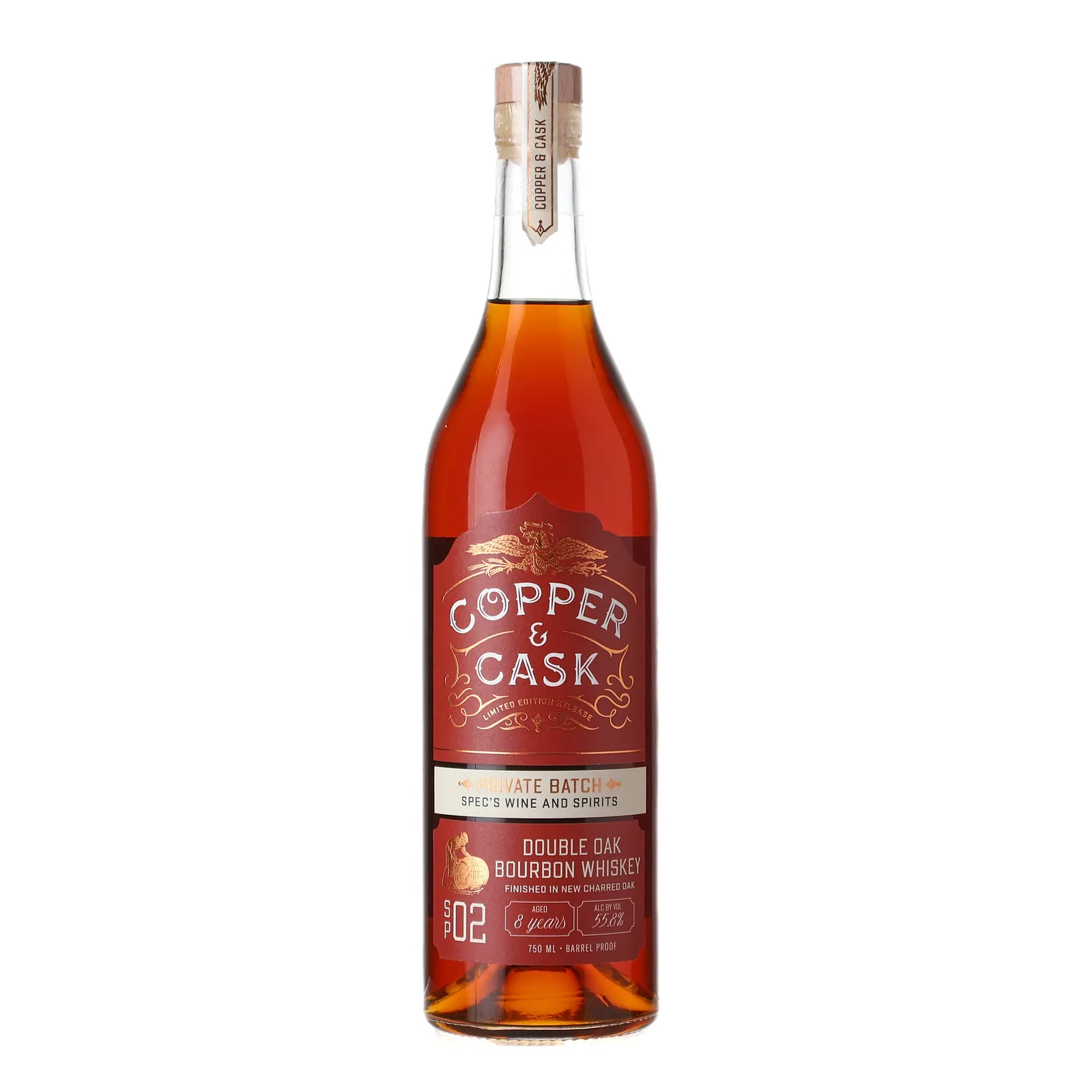 Copper & Cask Double Oak 8 Year Old, New Charred Oak Cask, Private Batch, 2025, 55.8% whisky bottle