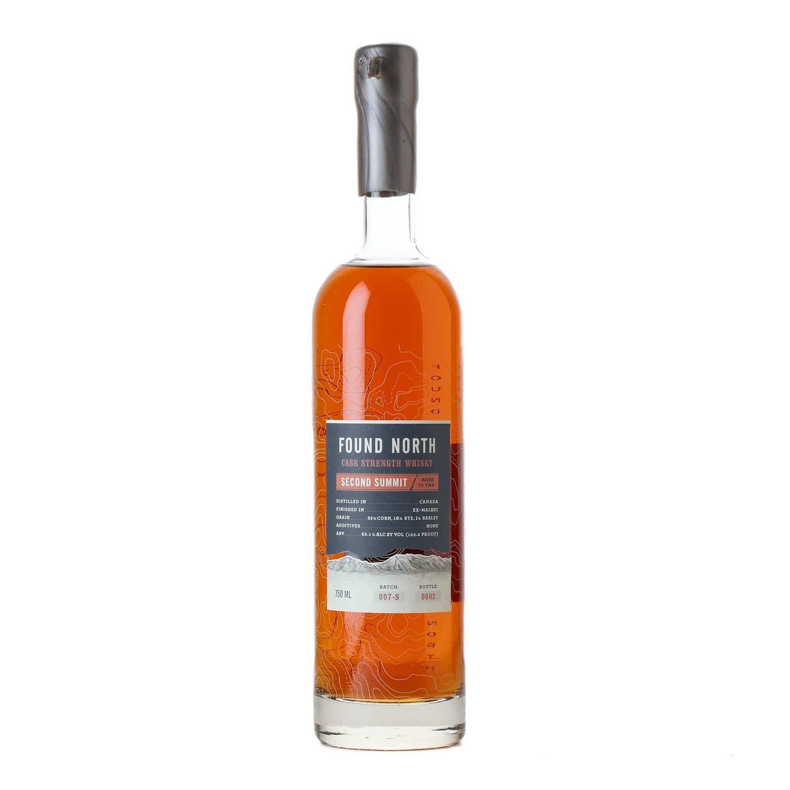 Found North Second Summit 19 Year Old, Malbec Cask, Batch No. 007-S, 63.1% whisky bottle