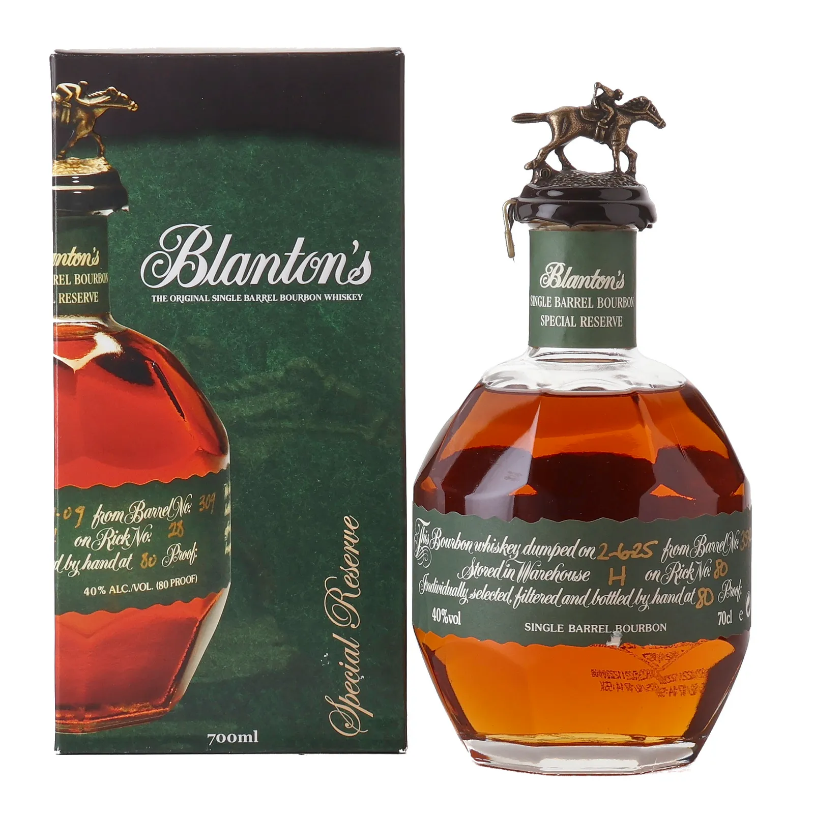 Blanton's Green Label Special Reserve, Barrel Cask, Cask #3534, 2025, 40% whisky bottle
