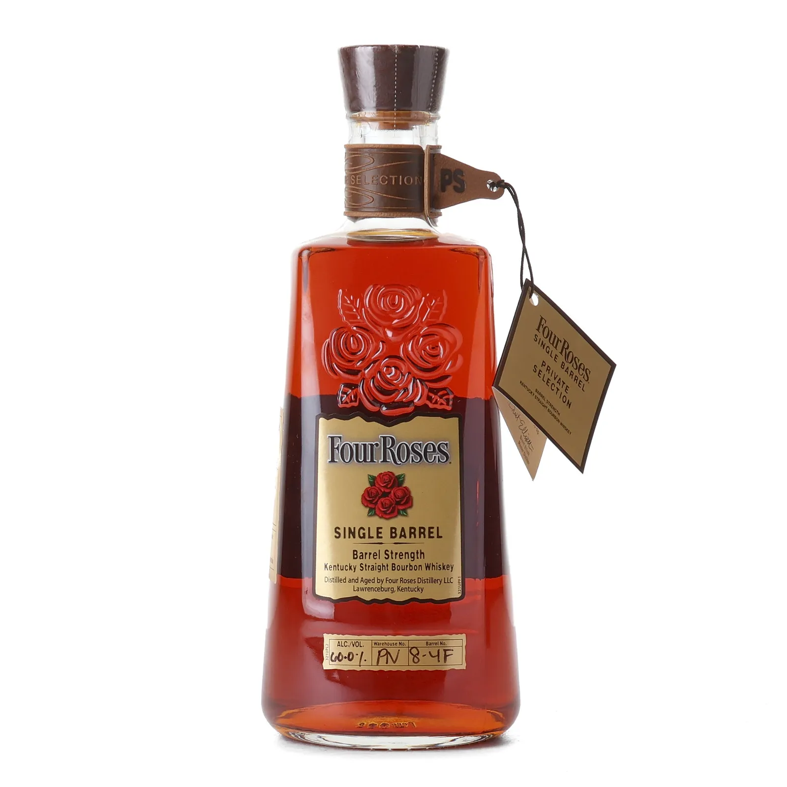 Four Roses Barrel Strength OESV 10 Year Old, New Charred American Oak Cask, Cask #8-4F, PN 8-4F, 2021, 60% whisky bottle