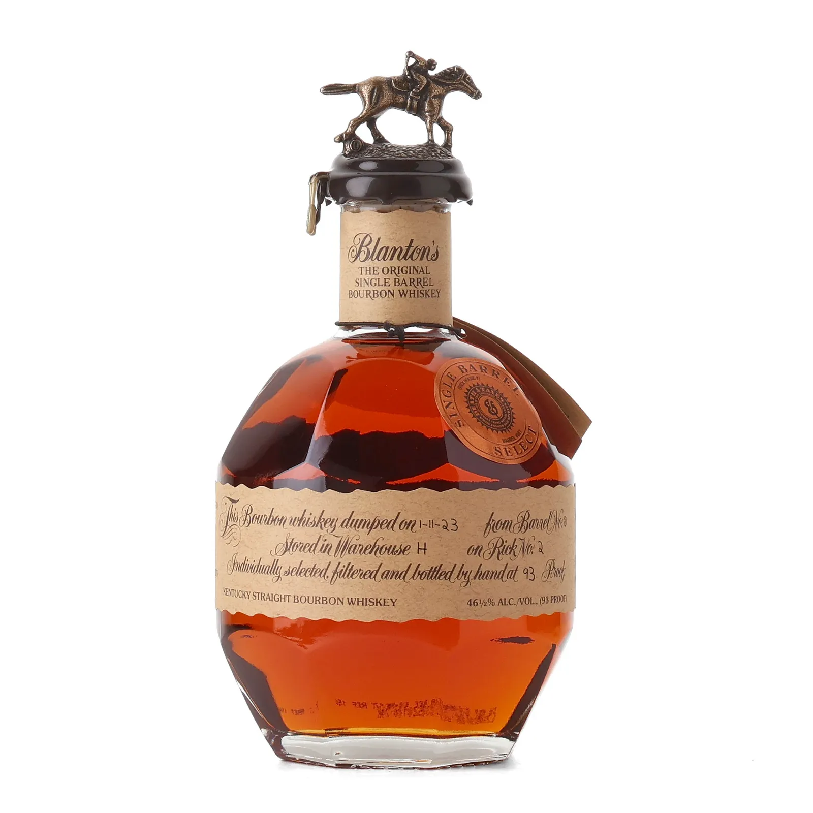 Blanton's Single Barrel Bourbon 'Death & Taxes', Cask #81, 2023, 46.5% whisky bottle