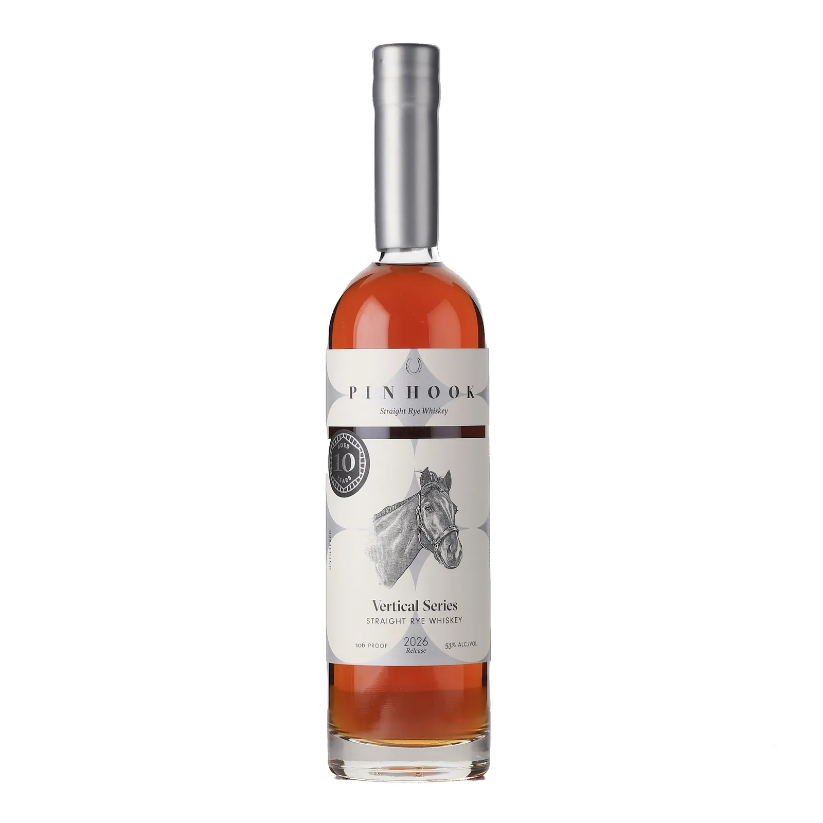 Pinhook Vertical Series Rye 10 Year Old, 2026, 53% whisky bottle