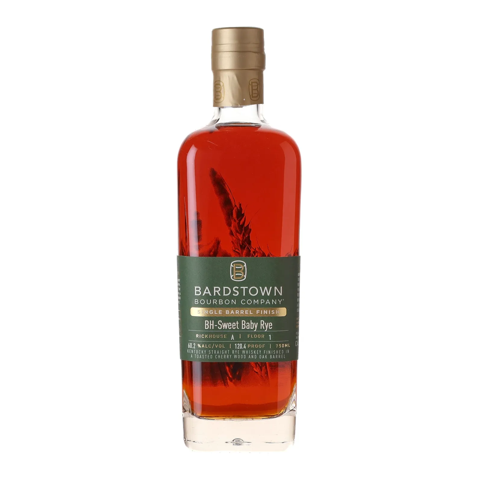 Bardstown Bourbon Company Single Barrel Finish BH-Sweet Baby Rye 6 Year Old, Oak & Toasted Cherry Wood Cask, 60.2% whisky bottle