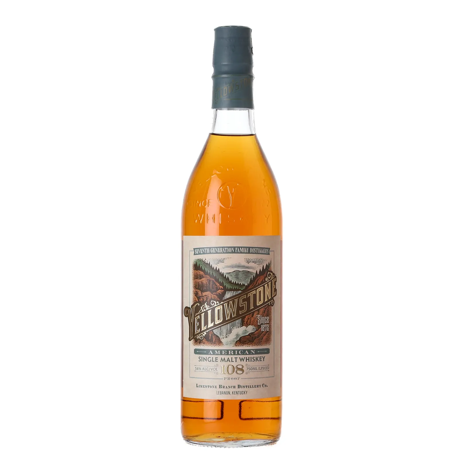 Yellowstone Single Malt American Whiskey 4 Year Old, American Oak Cask, 2023, 54% whisky bottle