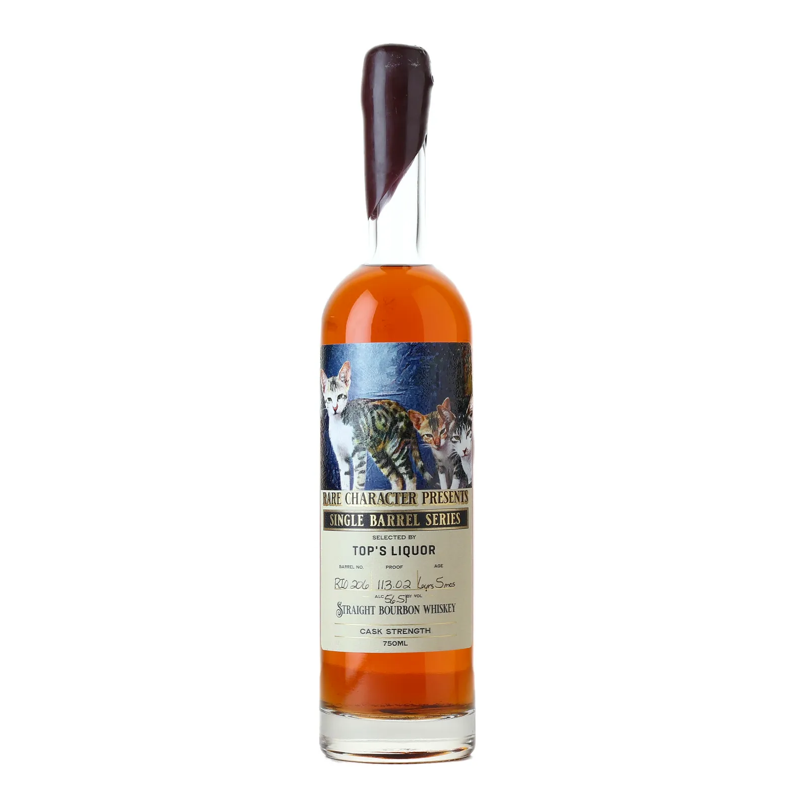 Rare Character Single Barrel Series RIO, Top's Liquor Private Barrel Selection 6 Year Old, Bourbon Cask, Cask No. RIO 276, 2016, Rare Character, 56.5% whisky bottle