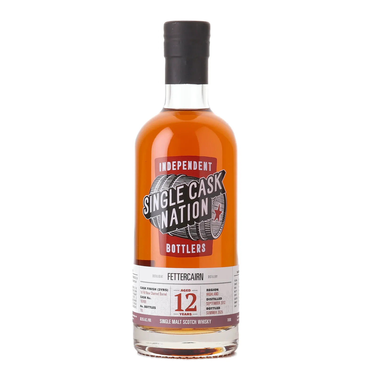 Fettercairn 12 Year Old, Oak Barrel Cask, Cask #180488, 2012, Single Cask Nation, 60.5% whisky bottle