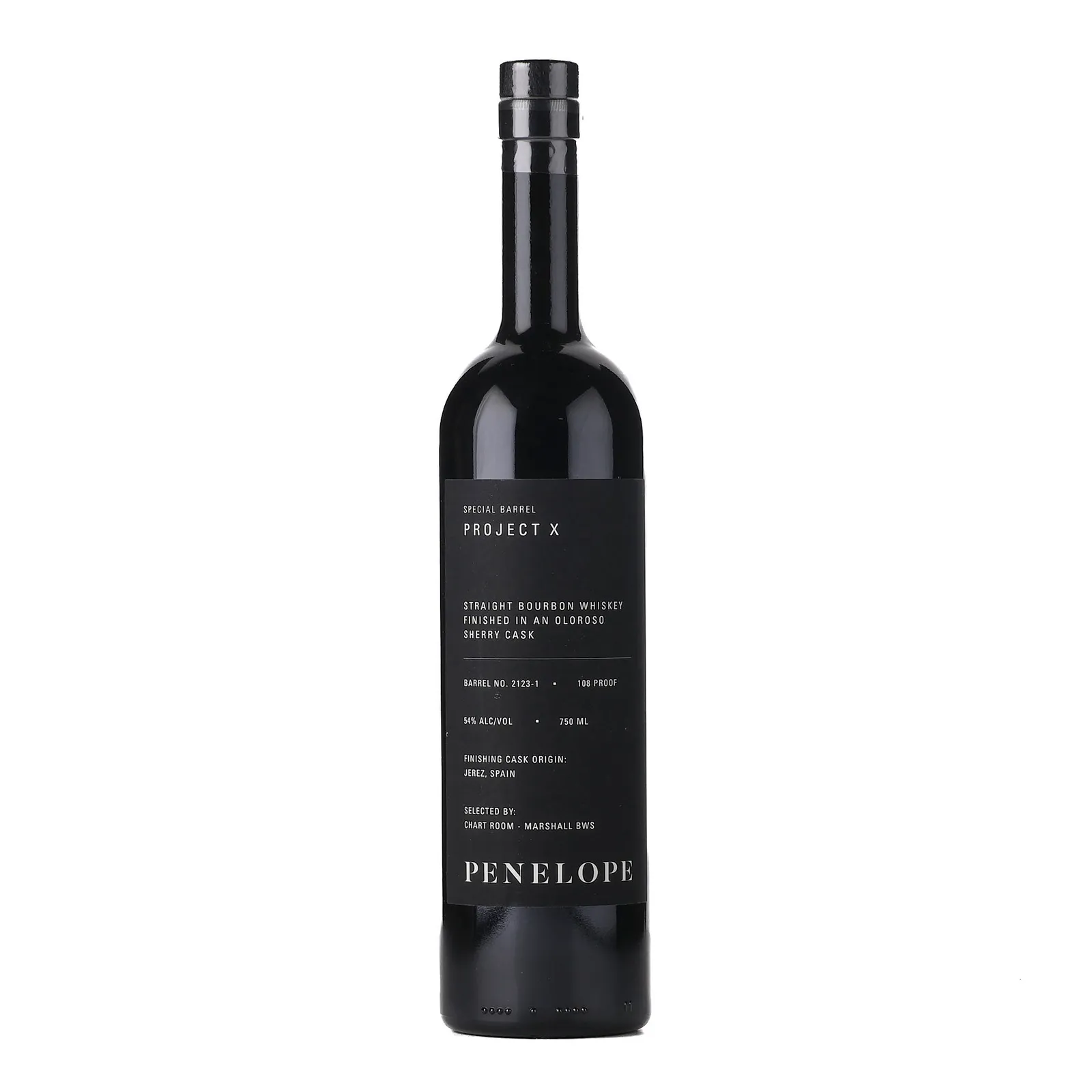Penelope Project X Chart Room Selection, Oloroso Sherry Cask, Cask #2123-1, 54% whisky bottle